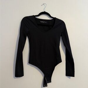 Abercrombie & Fitch Black Scoop Neck Bodysuit